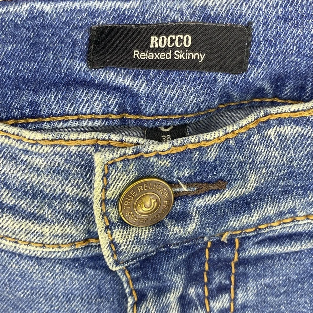 True Religion 'Rocco' Relaxed Skinny Denim Jeans in a Light Wash (36W x 34L)